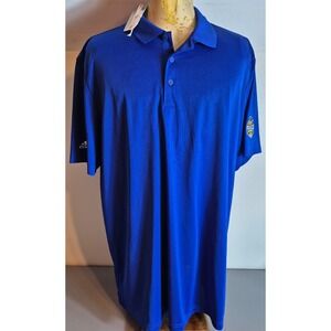 Adidas PrimeGreen Peach Bowl Polo Shirt XXL 2XL Blue NEW NWT